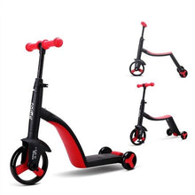 Load image into Gallery viewer, 2 in 1 Kids 3 Wheel Scooter And Tricycle Combo
