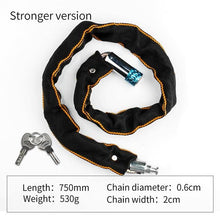 Load image into Gallery viewer, Foldable Bike Chain Cable Metal Lock
