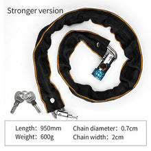 Load image into Gallery viewer, Foldable Bike Chain Cable Metal Lock
