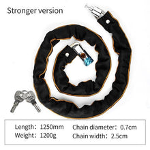 Load image into Gallery viewer, Foldable Bike Chain Cable Metal Lock
