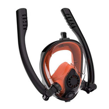 Load image into Gallery viewer, Full Face Snorkel Underwater Mask With Double Breath Tubes
