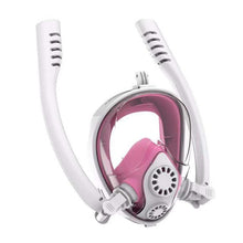 Load image into Gallery viewer, Full Face Snorkel Underwater Mask With Double Breath Tubes
