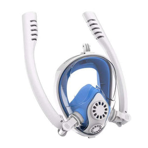 Full Face Snorkel Underwater Mask With Double Breath Tubes