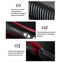 Load image into Gallery viewer, Heated Beard Straightener Comb Brush
