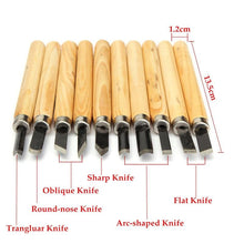 Load image into Gallery viewer, Wood Carving Chisel Knife Set 10 Pcs
